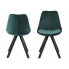 Welurowe zielone krzesło do salonu Besso 2X