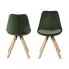 Krzesło zielone z oparciem do salonu Besso 2X