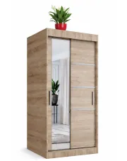 Szafa przesuwna w kolorze dąb sonoma - Ebia 2X w sklepie Edinos.pl