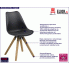 Krzesło z czarnym siedziskiem Besso 3X