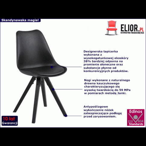 Czarne krzesło Besso 3X