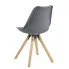 Szare krzesło do jadalni Besso 3X