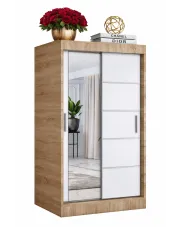 Szafa przesuwna dąb sonoma + biały - Ebia 2X w sklepie Edinos.pl