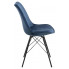 Niebieskie krzesło tapicerowane do jadalni Carpo