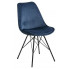 Niebieskie tapicerowane krzesło Carpon