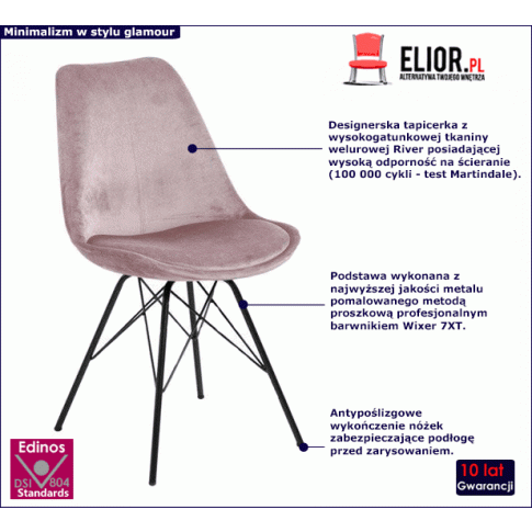 Różowe krzesło Carpon