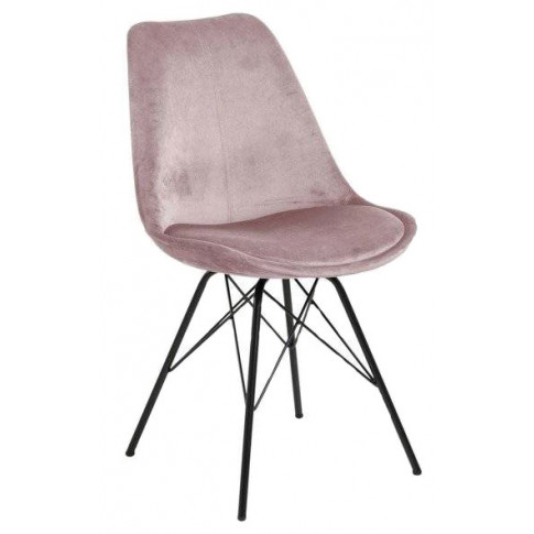 Różowe krzesło welurowe Carpon