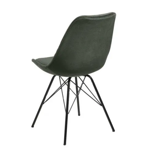 Welurowe zielone krzesło do jadalni Carpon