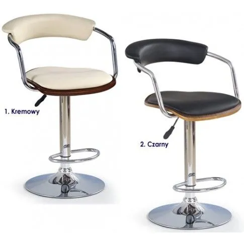 Zdjęcie kremowy hoker obrotowy z oparciem Edwin | Edinos.pl