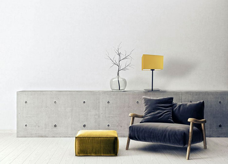 Elegancka lampka nocna z prostokątnym abażurem J447-Mesa