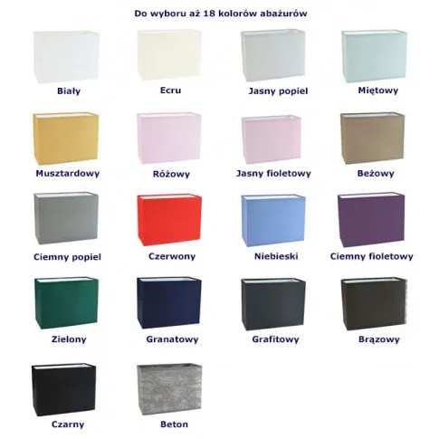 Kolorystyka abażurów lampki EX942-Amalfo