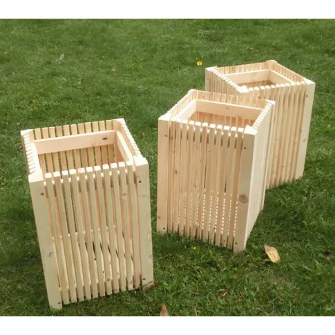 Pionowa drewniana donica ogrodowa Sonata