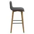 Szary tapicerowany stołek barowy Drassa