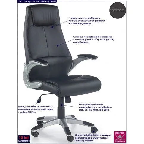 Fotografia Fotel obrotowy Hazo - czarny z kategorii Fotele obrotowe