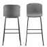 Ciemnoszary hoker tapicerowany Juron 2X