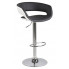 Zdjęcie produktu Biało-czarny stołek barowy z oparciem - Derto 2X.