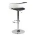 Szczegółowe zdjęcie nr 4 produktu Biało-czarny stołek barowy z oparciem - Zaxter 2X