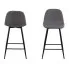 Szare krzesło barowe Berito 2X 