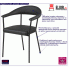 Czarne krzesło Raffo stylowe