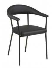 Czarne krzesło tapicerowane - Raffo w sklepie Edinos.pl
