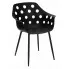 Czarne krzesło Alpo do jadalni