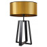 Złota lampka nocna z abażurem EX971-Thof w stylu glamour