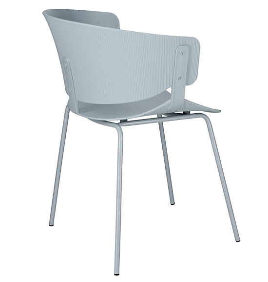 Szare krzesło Nalmi - minimalistyczne