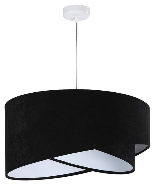 Welurowa lampa wisząca z asymetrycznym abażurem EX973-Vivien