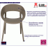 Szare krzesło Nante minimalistyczne