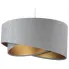 Szara lampa wisząca z welurowym kloszem EX974-Tamo
