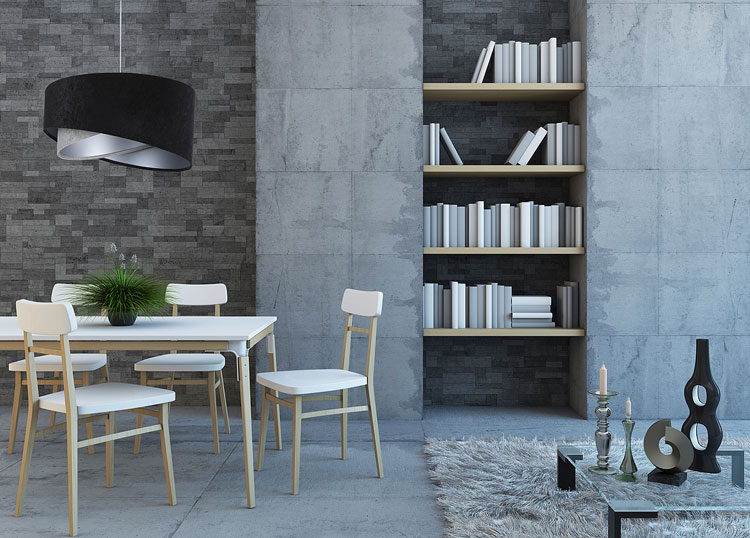 Welurowa lampa wisząca z asymetrycznym abażurem EX980-Mimmo