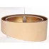 Beżowa lampa wisząca z welurowym kloszem EX983-Holis