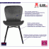 Welurowe krzesło Esso szare