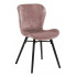 Welwetowe krzesło tapicerowane różowe - Esso