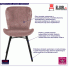 Welurowe krzesło Esso różowe