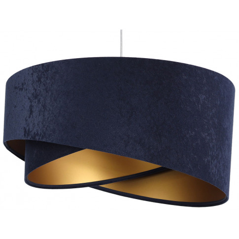Granatowo-złota lampa wisząca w stylu glamour EX985-Leris