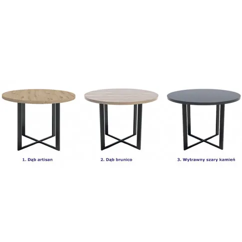 Dostępne opcje kolorystyczne stołu Inger