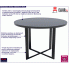 Industrialny stół z blatem w kolorze wytrawny szary kamień Inger