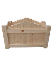Drewniana prostokątna donica ogrodowa 6 rozmiarów - Satina w sklepie Edinos.pl