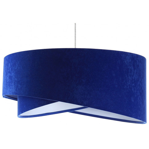 Niebieska lampa wisząca z asymetrycznym abażurem EX989-Tersa