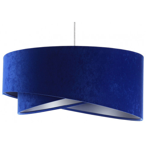 Niebieska lampa wisząca z welurowym abażurem EX989-Tersa