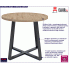 Industrialny stół z blatem w kolorze dąb artisan Jens