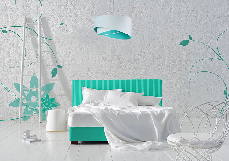 Welurowa lampa wisząca z asymetrycznym abażurem EX990-Ryvel