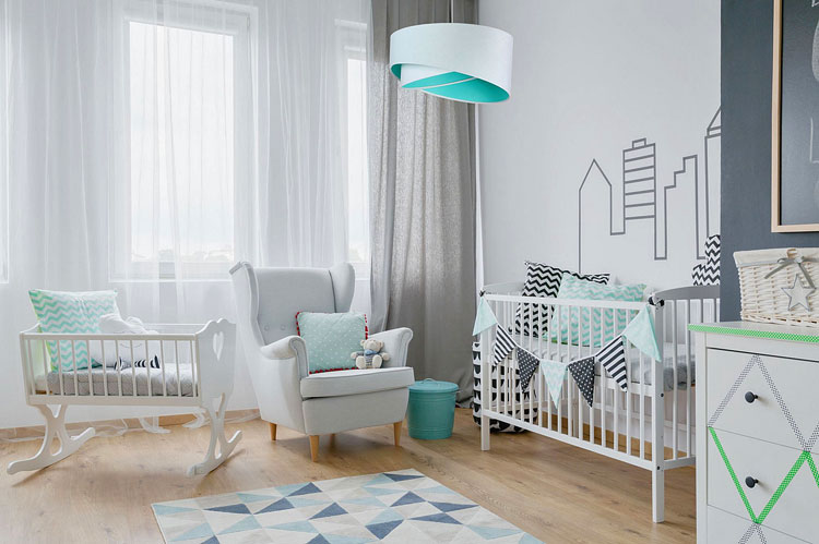 Dziecięca lampa wisząca z welurowym abażurem EX990-Ryvel