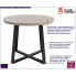 Industrialny stół z blatem w kolorze dąb brunico Jens