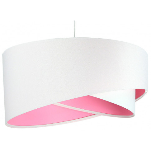 Biało-różowa lampa wisząca z asymetrycznym abażurem EX990-Rezi