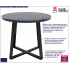 Industrialny stół z blatem w kolorze wytrawny szary kamień Jens