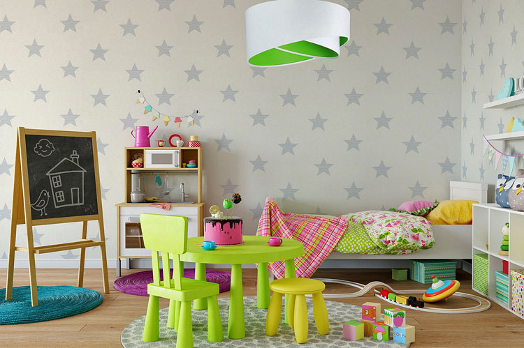 Dziecięca lampa wisząca z asymetrycznym abażurem EX990-Ryvel