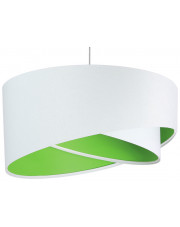 Biało-zielona elegancka lampa wisząca - EX990-Rezi w sklepie Edinos.pl