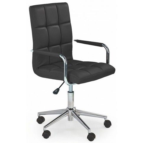 Zdjęcie produktu Pikowany fotel dla ucznia Amber 2X - czarny.